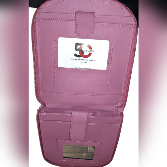 Mundi Shoulder Strap Wallet Blush - Picture 2 of 12